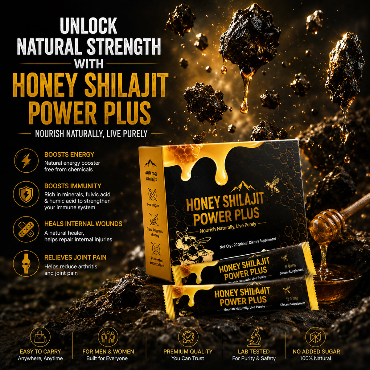 Honey Shilajit Power Plus