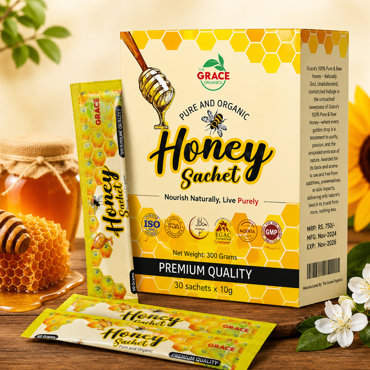 Pure & Organic Honey Sachet