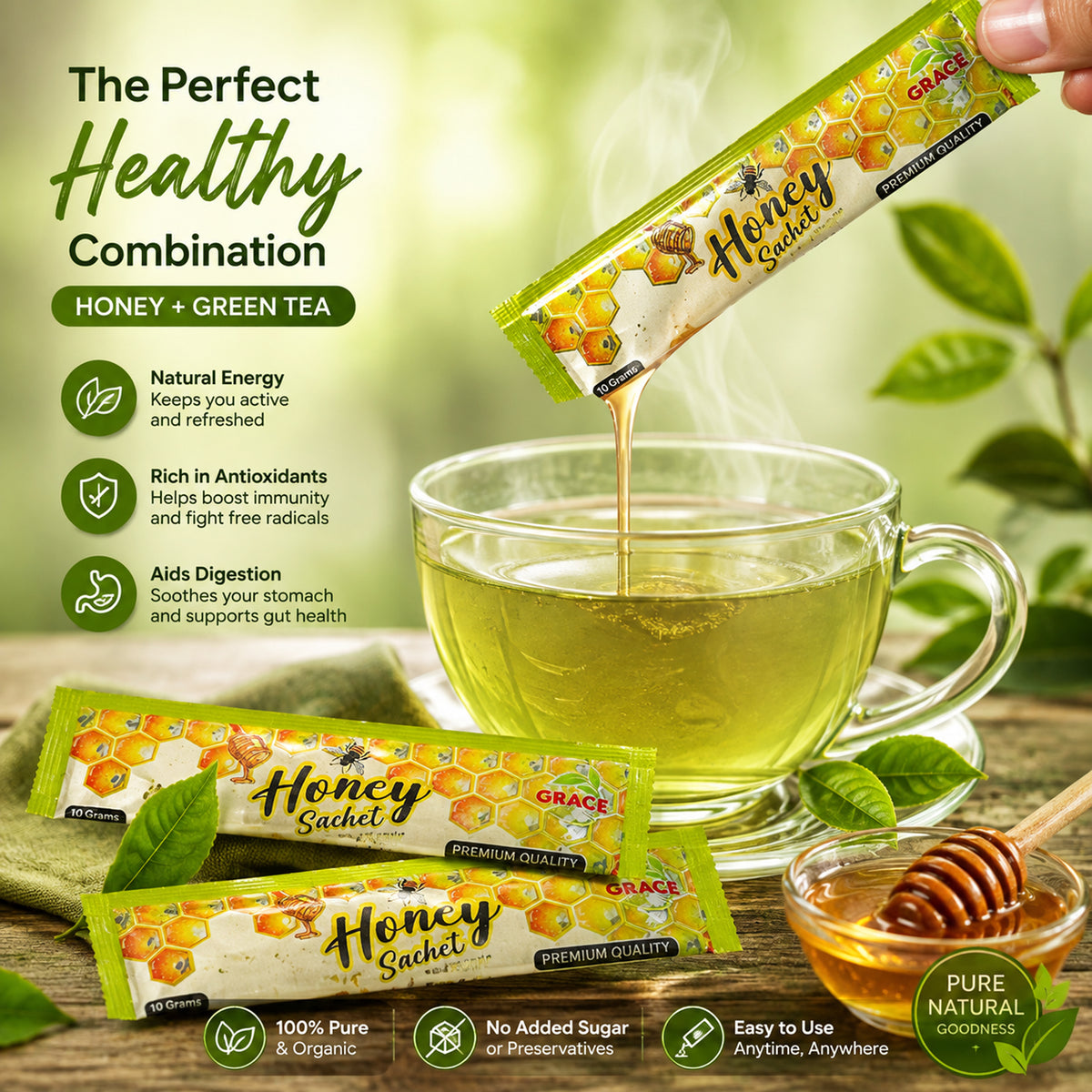 Pure & Organic Honey Sachet