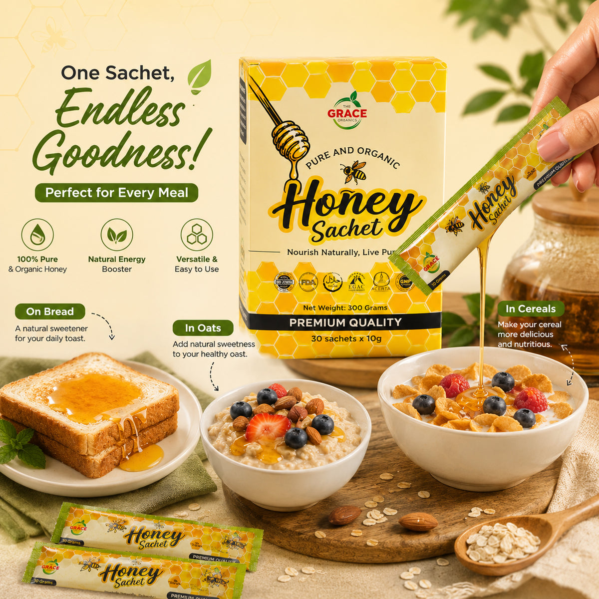 Pure & Organic Honey Sachet